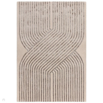 Matrix MAX99 Solsitice Modern Geometric Hand-Woven High-Density Soft Textured Shimmer Wool & Viscose Blend Soft Ivory/Warm Beige/Muted Taupe/Stone Grey Rug-Asiatic Carpets-Rug Love - The Most Loved Rug Store